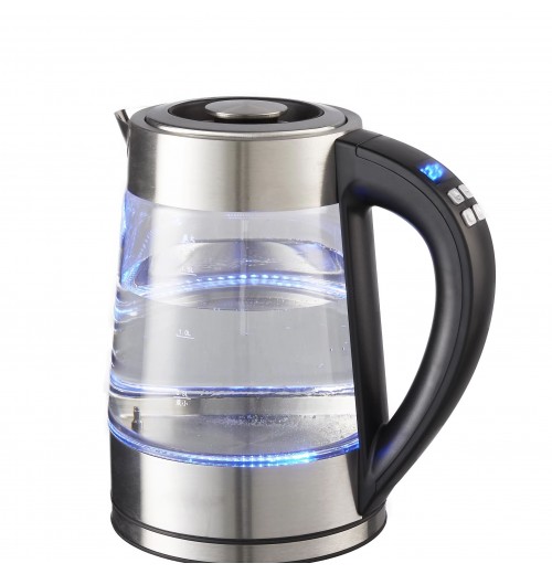 Home Hotel Kitchen Electric Kettle, Glass Portable 1.7L Electric Kettle