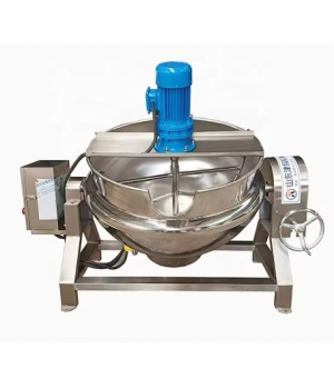 50 to 1000 Liter Gas Heating Electric Jacketed Kettle Cooking Double steam jacketed kettle Industrial Cooking Pot