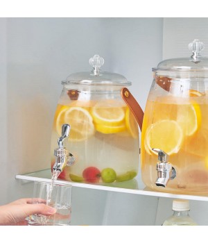 5L Beverage Dispenser Iced Tea Plastic Pitcher Cold Kettle With Faucet And Lid Lemonade Water Drink Tea Jar For Wedding Party