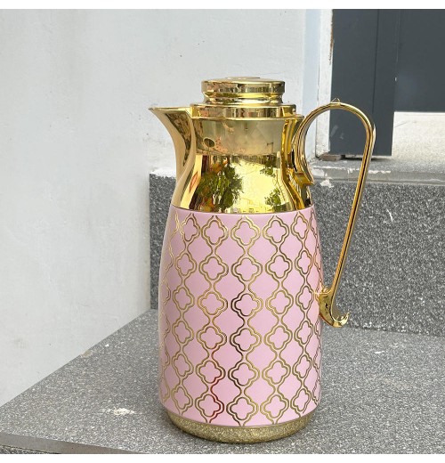 Modern Arabic Style Water Thermos Jug Steel Kettle Teapot for Drinks Metal Drinkware