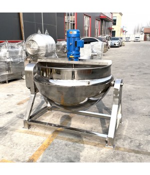 Factory Price Commercial Intelligent Automatic Tilting Electric Fried Rice Mixing Cooking Pot Jacketed Kettle Machine