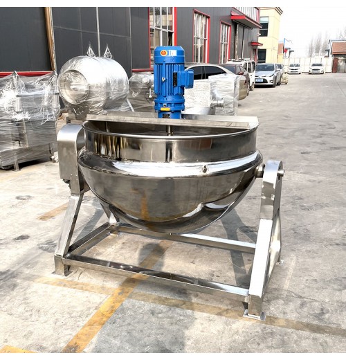 Factory Price Commercial Intelligent Automatic Tilting Electric Fried Rice Mixing Cooking Pot Jacketed Kettle Machine