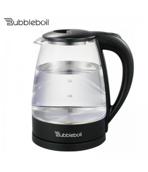 Bubbleboil Spot Wholesale Electric kettle With Blue Led Light Transparent Glass Teapot Tea Maker Electric kettle Tea